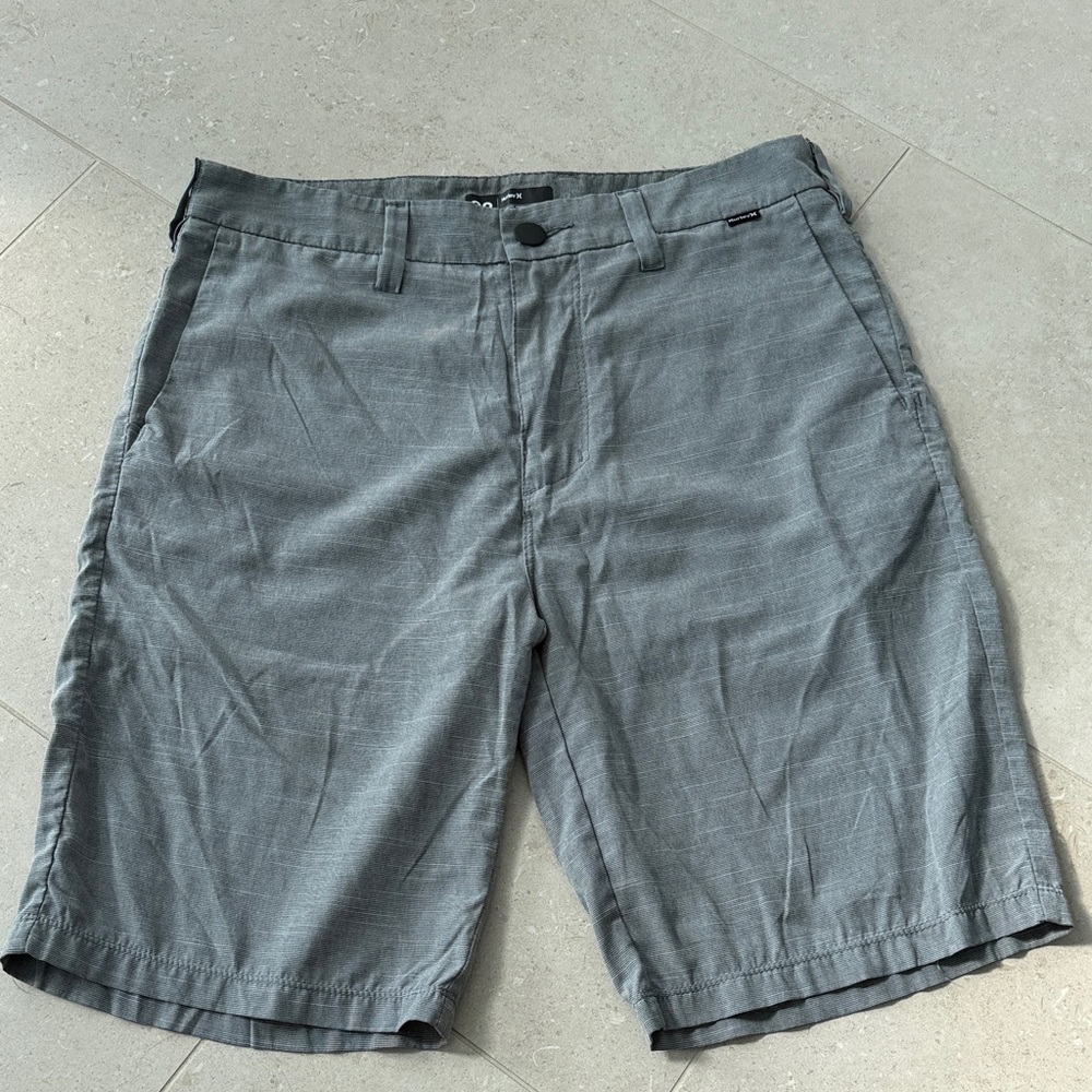 Hurley Men's Charcoal Flat Front Shorts